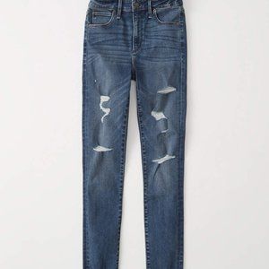 Abercrombie distressed ankle stretch jeans size 26